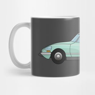 Citroen DS Green Illustration Mug